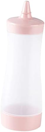3-Pack Set of Squeeze Bottles with Removable Nozzles for Salad Dressing
