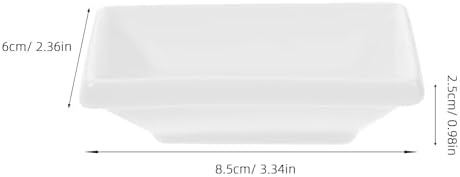 Elegant 6-Piece Small Ceramic Plates for App Dip White Modern Design