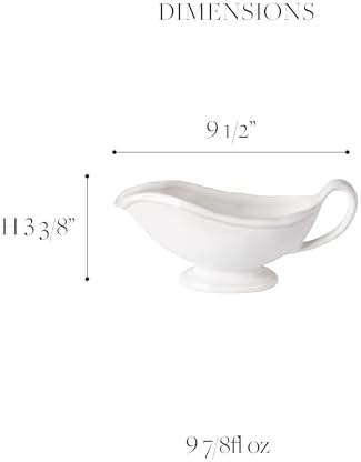 Natural White Stoneware Sauce Gravy Boat
