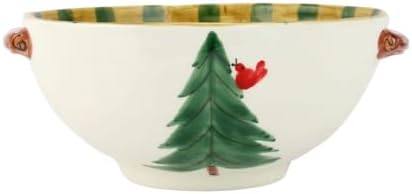 Multicolor Christmas Handled Bowl