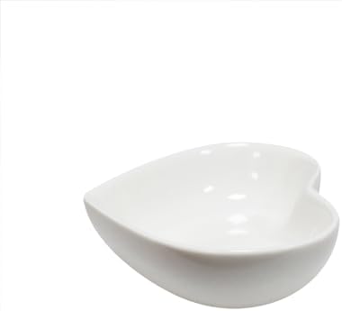 White Heart Shaped 6-Piece Dinner Bowl Set