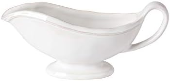 Natural White Stoneware Sauce Gravy Boat