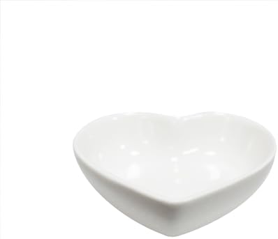 White Heart Shaped 6-Piece Dinner Bowl Set