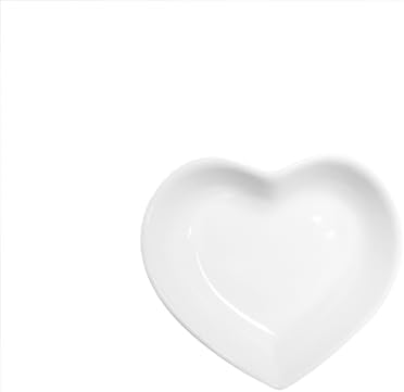 White Heart Shaped 6-Piece Dinner Bowl Set