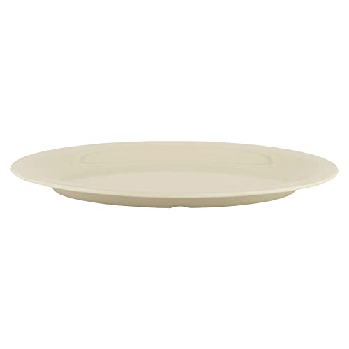 GET Melamine Oval Serving Plate 12-Piece Set Soft Ivory Design