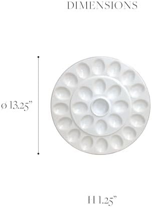 Casafina Ceramic Stoneware 13 Egg Platter - Cook Host Collection White