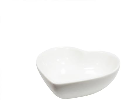White Heart Shaped 6-Piece Dinner Bowl Set
