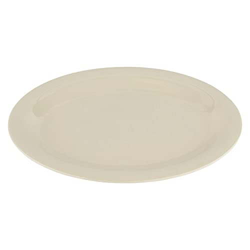 GET Melamine Oval Serving Plate 12-Piece Set Soft Ivory Design