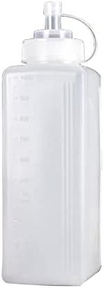 Premium Plastic Squeeze Condiment Dispenser with Square Design