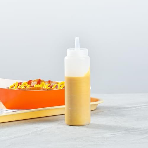 Restaurantware 8-Ounce Food Grade Condiment Squeeze Bottle Ergonomic Design