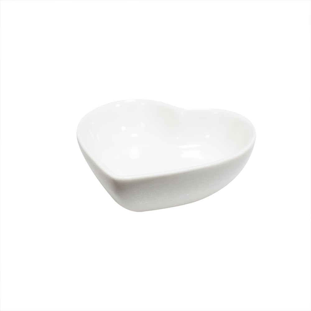 White Heart Shaped 6-Piece Dinner Bowl Set