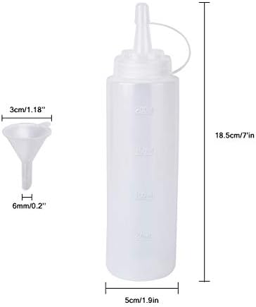 2 Pack 8oz Plastic Sauce Dispenser Squeeze Squist