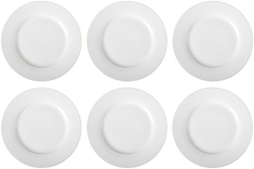 Amazon Basics 6-Piece White Dinner Plate Set 105 Inches