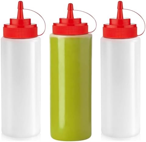 Sleek Leak-Proof Condiment Squeeze Bottles