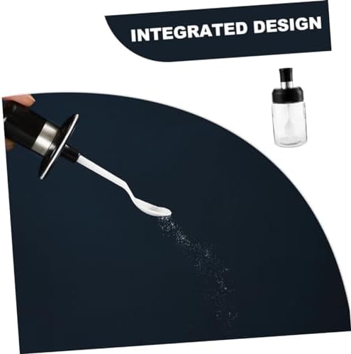 Zerodeko 2pcs Black Seasoning Glass Bottles
