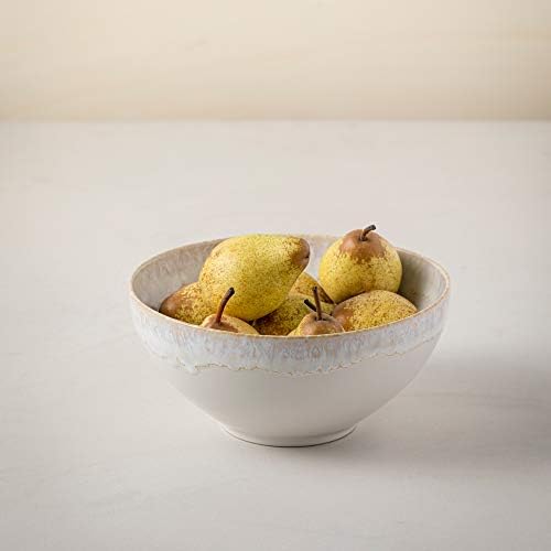 Casafina Microwave Dishwasher Safe White Stoneware Serving Bowl