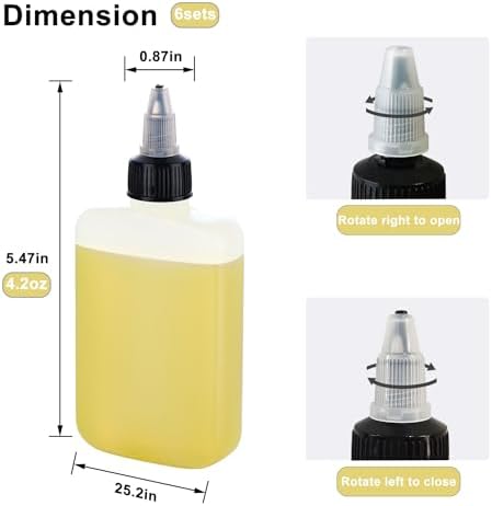 RAMFIYN 6-Pack Mini Squeeze Bottles for Camping Cooking