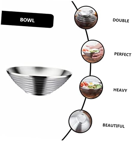 3-Piece Chrome Soup Bow Stainless Steel Dining Tableware Set