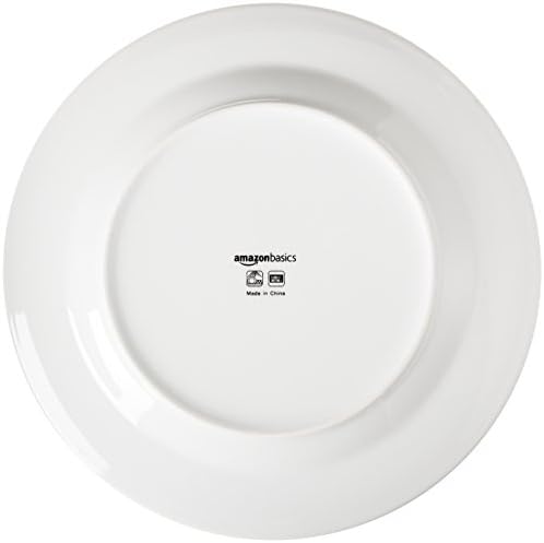 Amazon Basics 6-Piece White Dinner Plate Set 105 Inches