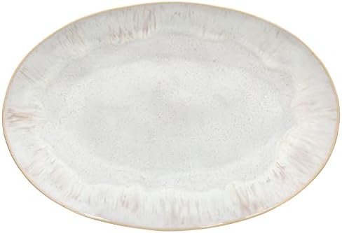 Casafina Eivissa Collection Microwave Dishwasher Oven Safe Sand Beige Oval Platter