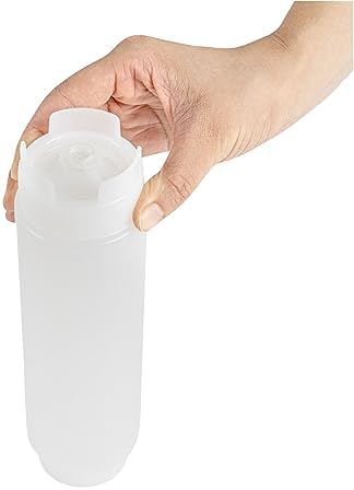 Restaurantware FIFO Inverted Plastic Squeeze Bottle - 16oz Perfect for Restaurants