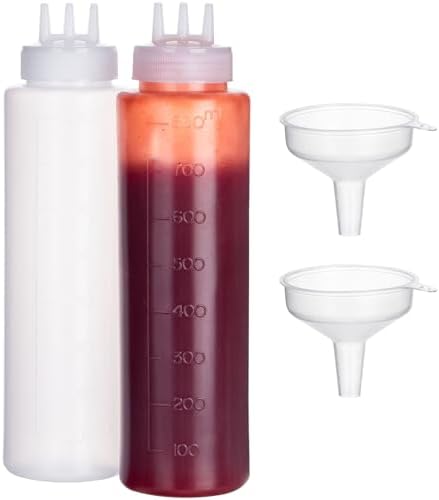 Premium Condiment Squeeze Bottles