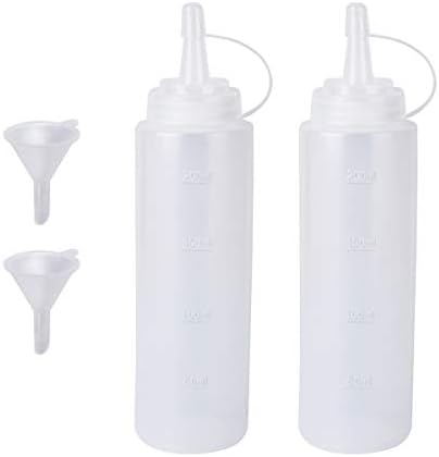 2 Pack 8oz Plastic Sauce Dispenser Squeeze Squist