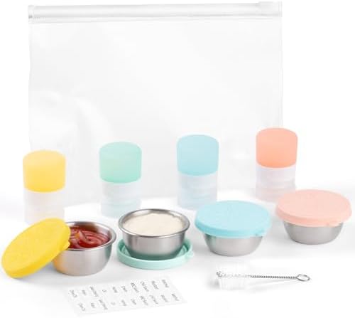 Ergonomic 8-Pack Condiment Set for Lunch