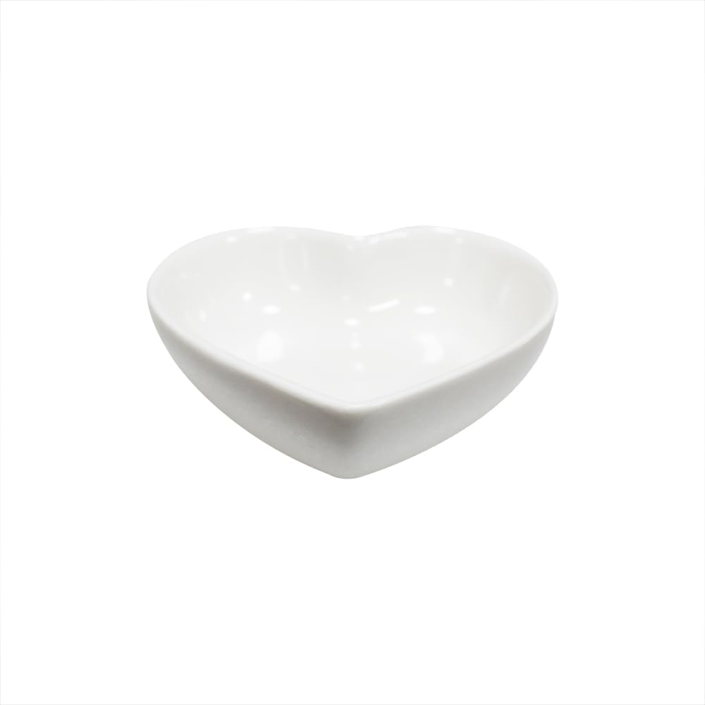 White Heart Shaped 6-Piece Dinner Bowl Set