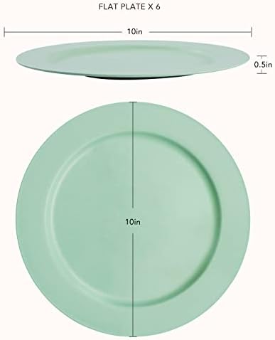 10inch6pcs GreenAndLife Reusable Dinner Plates