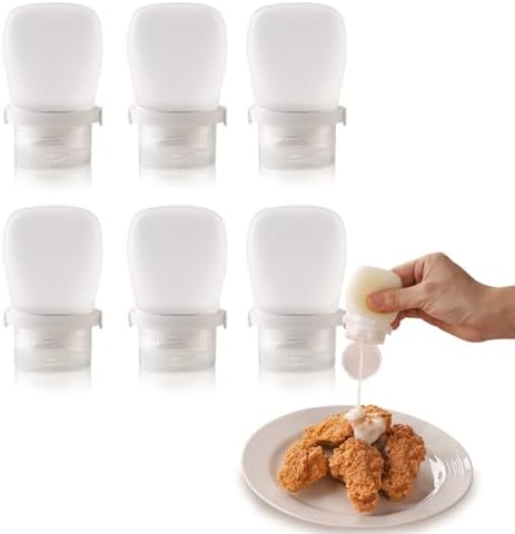 6-Pack Silicone Travel Condiment Bottles
