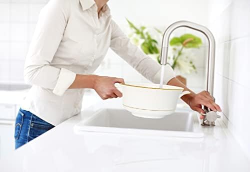 Elegant 2-Piece Bone China Soup Tureen Set with Lid Gold Rim 297QT