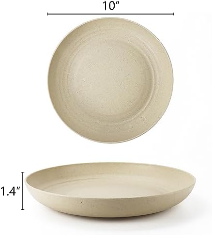 Homienly Deep Dinner Plates Set of 12 Alternative to Plastic Plates
