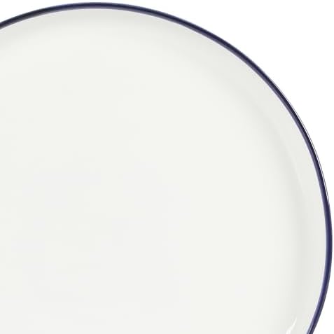Gibson Home Oslo 16-Piece Dinnerware Set White with Blue Rim