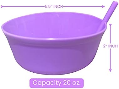 Cereal Bowls with Straws for Kids