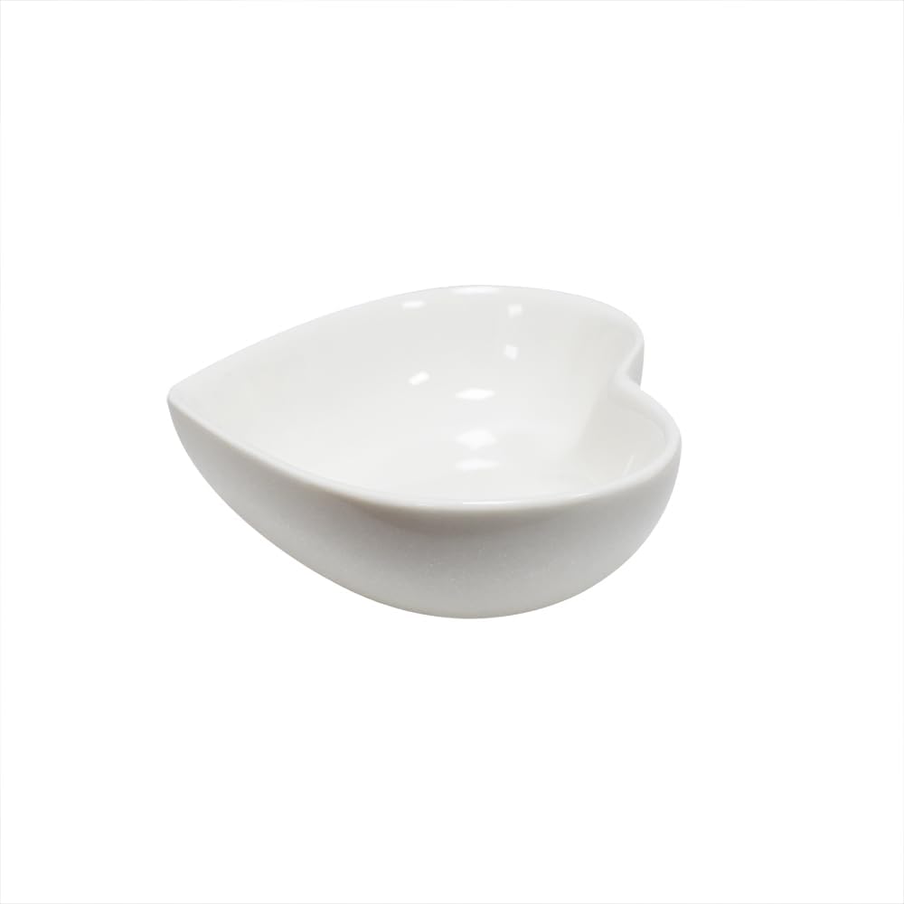 White Heart Shaped 6-Piece Dinner Bowl Set