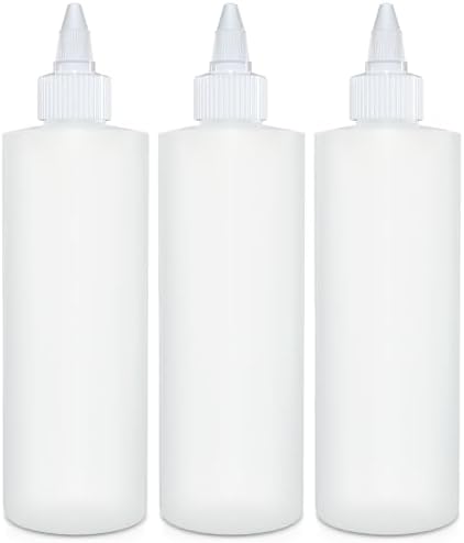 Brightfrom 8oz Squeeze Bottles 3-Pack - Leak-Proof BPA-Free