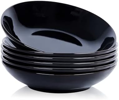 9-inch Blue and White Ceramic Pasta Bowls Set Microwave and Oven Safe