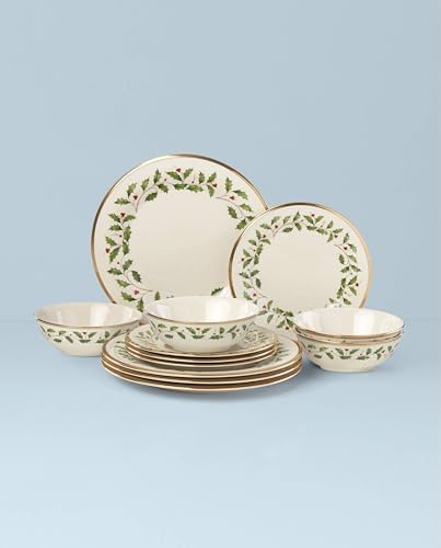 Lenox Holiday 12-Piece Plate and Bowl Set
