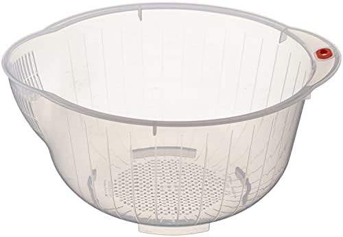 Plastic Japanese Rice Washing Bowl with Drainers for Home Kitchen