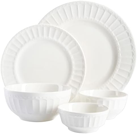 Gibson Home Zen Buffet Dinnerware Set Service for 8 Embossed