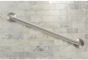 Lifelong Support 500 lbs Polished Brass Bathroom Grab Bar with Concealed Screws