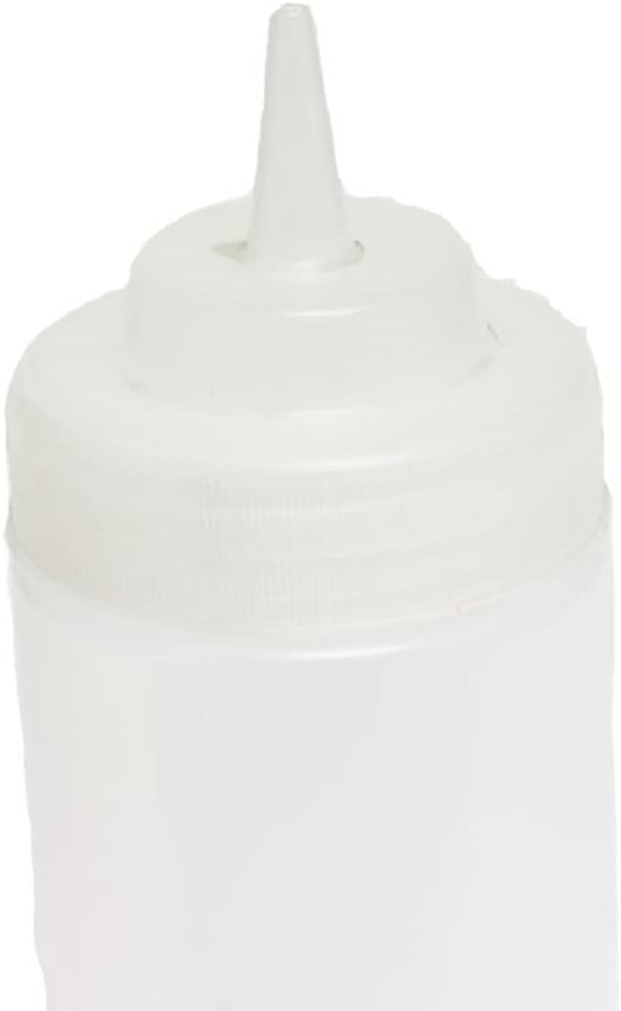Set of 6 Squeeze Condiment Bottles 32oz Clear - Easy to Squeeze Professional Design