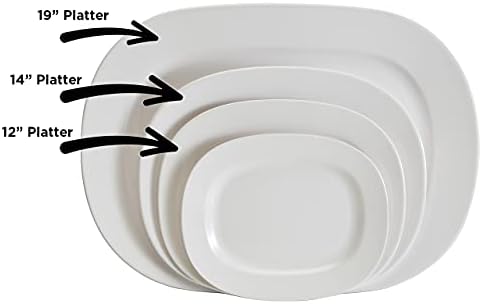 Hutzler Melamine Platter White 14-Inch