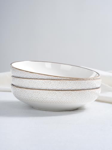 famiware 87 ceramic pasta bowls set of 4 unique design microwave dishwasher safe