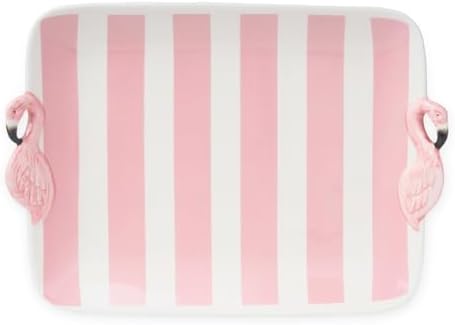 Godinger Flamingo Serving Tray Elegant Pink Design for Home and Kitchen