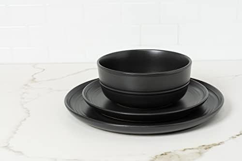 Matte Black Elegant 105-inch Dinner Plate Set of 6