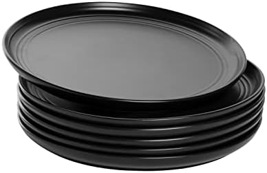 Matte Black Elegant 105-inch Dinner Plate Set of 6
