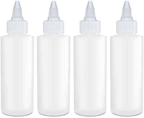 BRIGHTFROM Multi-Purpose Condiment Craft Squeeze Bottles 4 oz Eco-Friendly 4-Pack