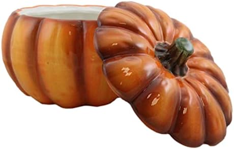 Ebros 6 Orange Pumpkin Soup Bowl with Lid